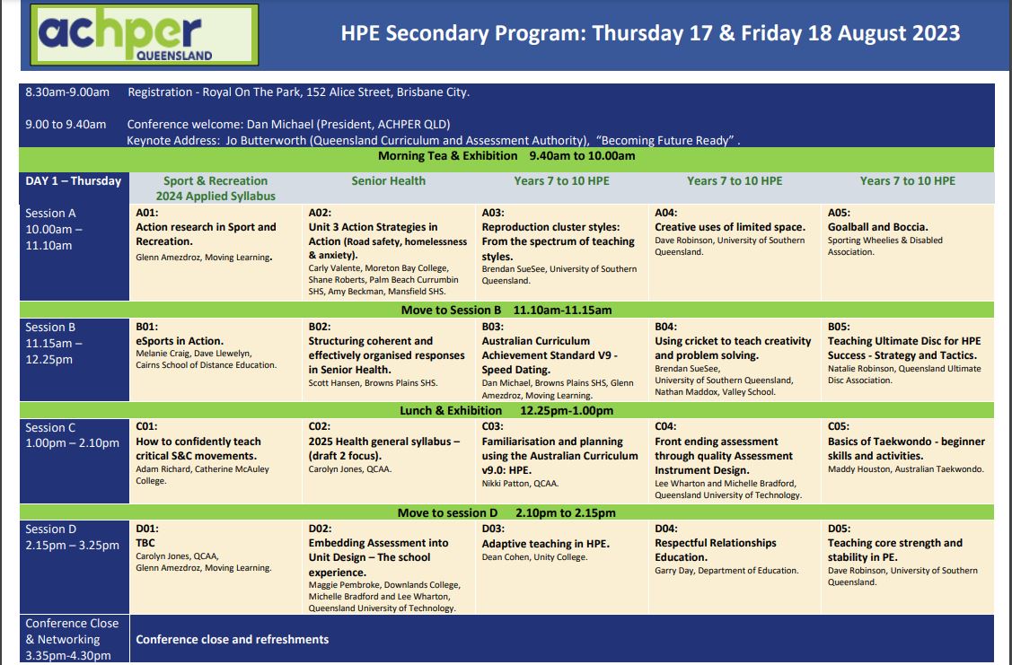 2023 Secondary HPE Conference Program